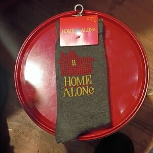Gray Home Alone Socks
